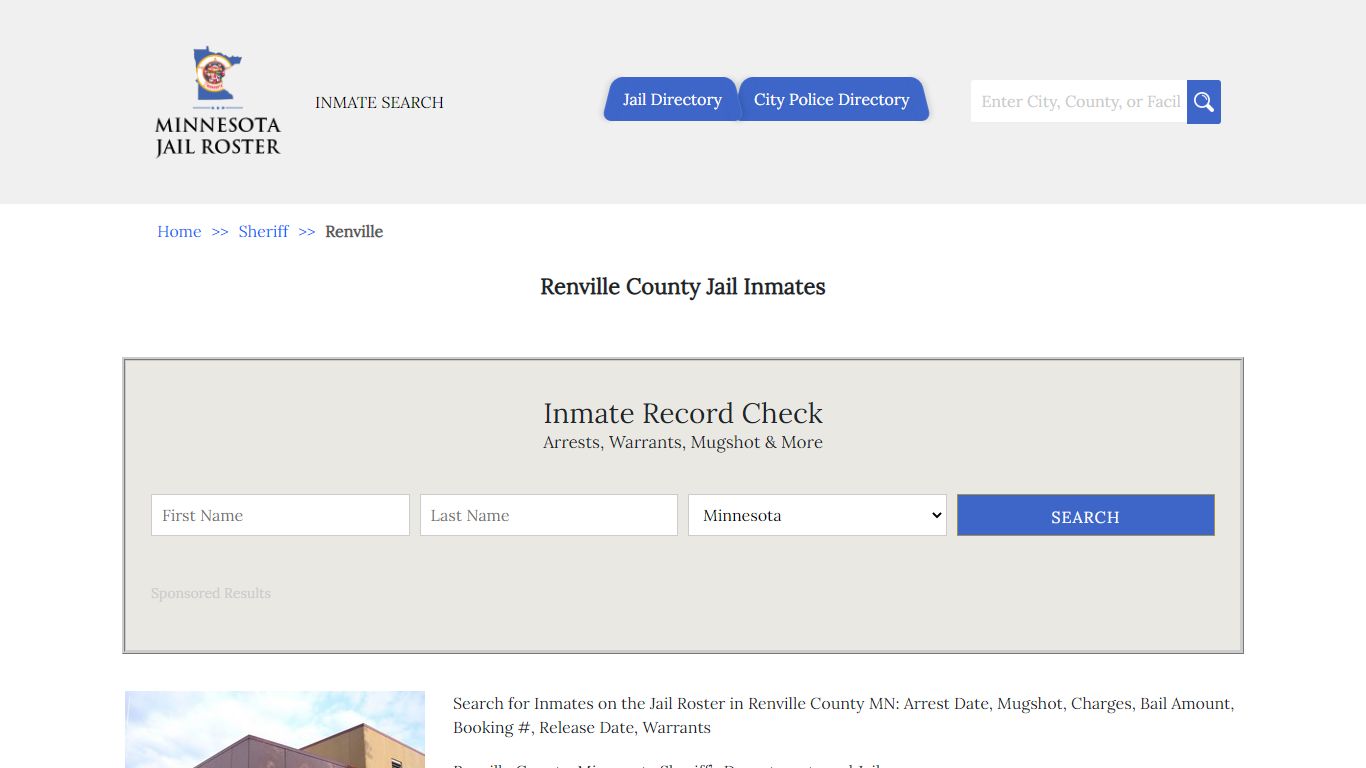 Renville County Jail Inmates | Jail Roster Search - Minnesota Jail Roster
